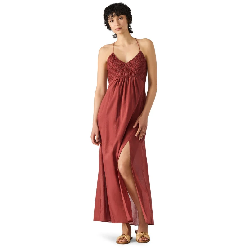 BRIANNA DRESS DUSTY BRICK