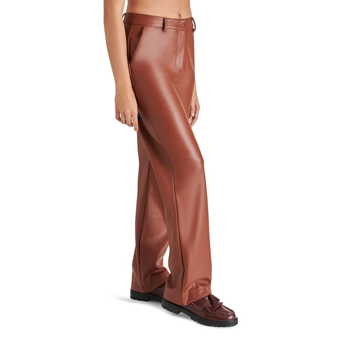 MERCER FAUX LEATHER PANT COGNAC - Image 2