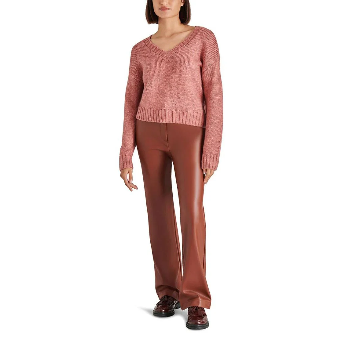 MERCER FAUX LEATHER PANT COGNAC - Image 3